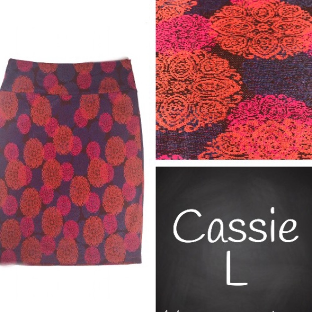 NWT LuLaRoe Cassie Pencil Skirt, L
